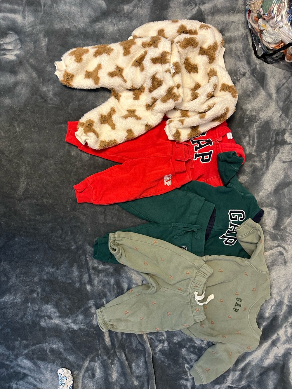 GAP Green Hooded Baby Sweatpants Set Bundle